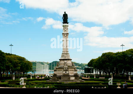 Afonso de Albuquerque Monument - Lisbonne - Portugal Banque D'Images