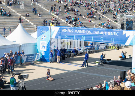 Athènes, Grèce 11 Novembre 2018 : 36ème Marathon classique d'Athènes en Grèce Banque D'Images