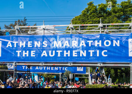 Athènes, Grèce 11 Novembre 2018 : 36ème Marathon classique d'Athènes en Grèce Banque D'Images