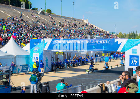 Athènes, Grèce 11 Novembre 2018 : 36ème Marathon classique d'Athènes en Grèce Banque D'Images