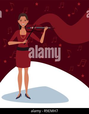 Caricature de l'artiste musicien Illustration de Vecteur