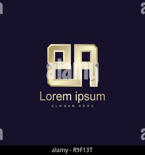 Lettre initiale vecteur Conception Modèle Logo BR Illustration de Vecteur