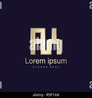 Lettre initiale vecteur Conception Modèle Logo AY Illustration de Vecteur