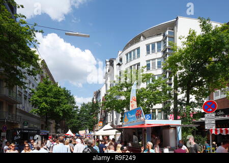 Les façades historiques dans la Langen Reihe, district St Georg, Hambourg, Allemagne, Europe, j'Historische Hausfassaden dans der Langen Reihe, Stadtteil Saint G Banque D'Images