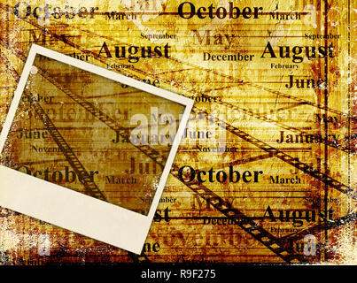 Grunge background avec la texture du papier et photo ancienne Banque D'Images