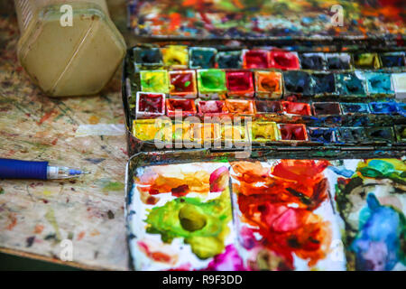 Les peintures à l'aquarelle Banque D'Images