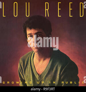 Lou Reed - couverture originale de l'album en vinyle - grandir en public - 1980 Banque D'Images