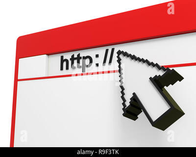 Http,souris,surfer sur internet Banque D'Images