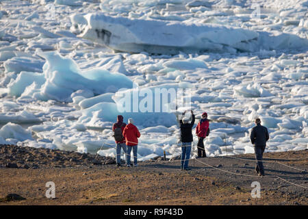 Le groupe chinois de touristes visitent l'Islande, la Suède et la Norvège Banque D'Images