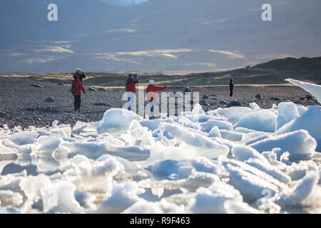 Le groupe chinois de touristes visitent l'Islande, la Suède et la Norvège Banque D'Images