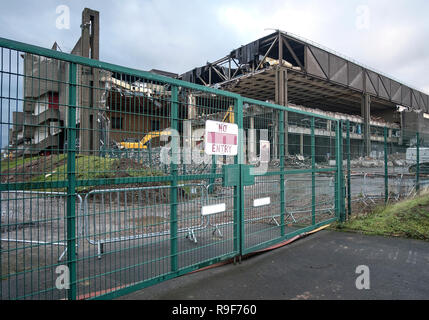 L'ancienne fabrique de cigarettes de marques impériale à Nottingham en cours de démolition Banque D'Images