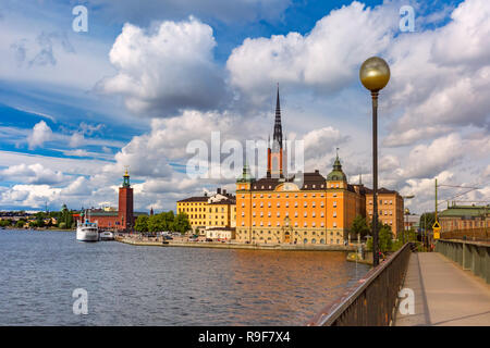 Panorama de Gamla Stan à Stockholm, Suède Banque D'Images