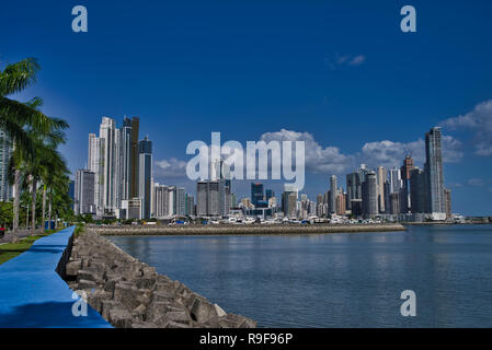 La ville de Panama, Panama, Horizon Costal avec gratte-ciel Banque D'Images