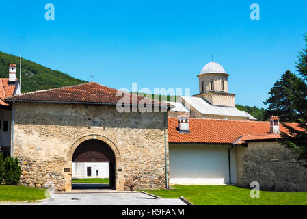 Visoki Decani, un monastère orthodoxe serbe médiéval, UNESCO World Heritage site, Decani, Kosovo Banque D'Images