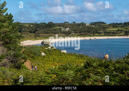 Porth Hellick ; St Mary's, Îles Scilly ; UK Banque D'Images