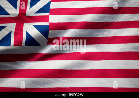 Libre d'ébouriffage Grand Union Flag, Grand Union Flag Blowing in Wind Banque D'Images