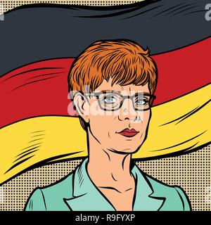 Annegret Kramp-Karrenbauer homme politique allemand Illustration de Vecteur