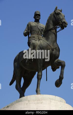 Constantin I (1868-1923). Roi de la Grèce. Statue équestre. Mars. Athènes. La Grèce. Banque D'Images