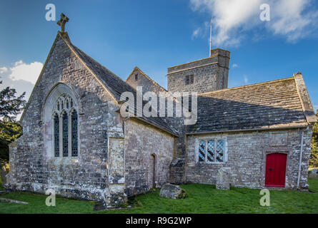 St Michel et tous les Anges, Clocher, près de l'ogive, Dorset, UK Banque D'Images