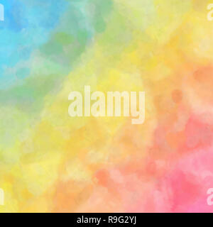 Aquarelle Rainbow background. Illustration numérique couleur simulant la texture du papier à aquarelle véritable. Banque D'Images