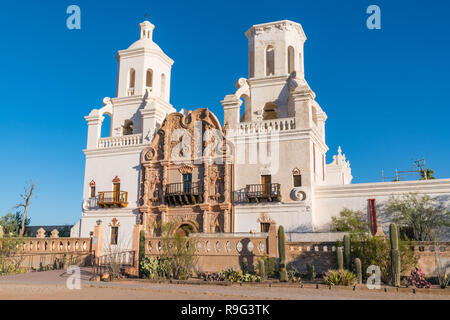 L'historique Mission San Xavier del Bac Tucson, Arizona Banque D'Images