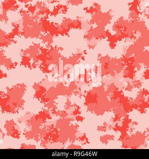 Camo mode surface design. Tuile numérique camouflage. En corail vivant sans nuages couleur camo pattern fashion design. Camouflage tendance Illustration de Vecteur