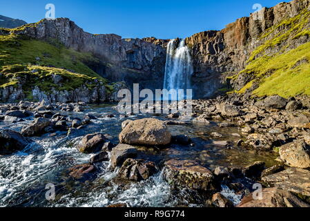 Cascade de Gufufoss en Islande Banque D'Images