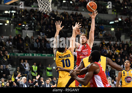 Turin, Italie. Dec 23, 2018. Patrik Auda Oriora (Pistoia) au cours de la Serie A 2018/19 LEGA BASKET match de basket-ball entre FIAT AUXILIUM TORINO PalaVela vs ORIORA à Pistoia 23 Décembre, 2018 Le à Turin, Italie. Crédit : FABIO ANNEMASSE/Alamy Live News Banque D'Images