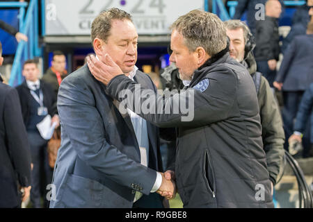 Doetinchem Pays-Bas, 23 décembre 2018 de l'Eredivisie néerlandaise de football : De Graafschap v Vitesse Arnhem 2018-2019 de l'eredivisie L-R Coach van Vitesse Leonid Slutsky, Entraîneur van Vitesse Leonid Slutsky, Crédit : Orange Photos vof/Alamy Live News Banque D'Images