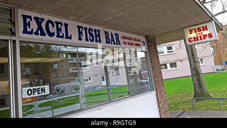 Fish Bar Excel, 73 West St, Bridgwater, Somerset, Angleterre du Sud-Ouest, Royaume-Uni, TA6 3RH - Souper de feuille de bar et restauration rapide Banque D'Images