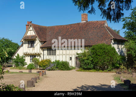 Ferme de la vallée médiévale ouvrir-Hall, maison, Flatford East Bergholt, dans le Suffolk, Angleterre, Royaume-Uni Banque D'Images