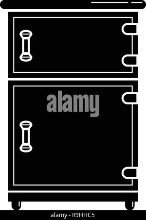 Table de nuit, l'icône de style simple. Illustration de Vecteur