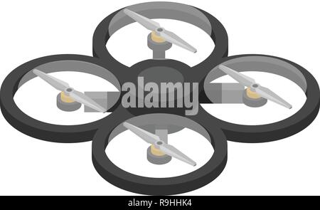 Drone protégé, l'icône de style isométrique Illustration de Vecteur