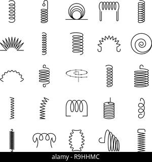 L'icône de la bobine, jeu style contour Illustration de Vecteur