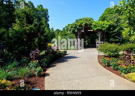 North Carolina Arboretum entrée du jardin à Asheville Banque D'Images