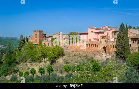 Certaldo vieille ville historique sur la colline. Région Toscana, Italie Banque D'Images