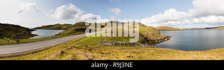 Paysage à Mavis Grind, Shetland Islands Banque D'Images