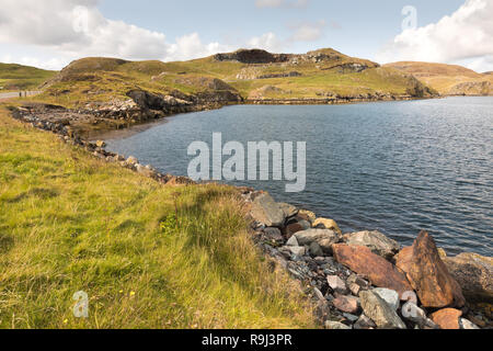 Paysage à Mavis Grind, Shetland Islands Banque D'Images