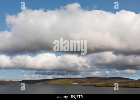 Paysage à Mavis Grind, Shetland Islands Banque D'Images