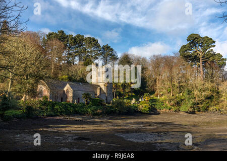 St Just à Roseland Cornwall ; Église ; UK Banque D'Images