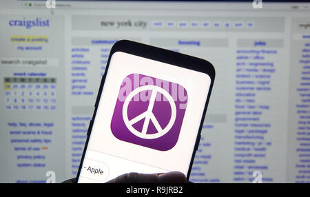 Montréal, Canada - 24 décembre 2018, Craigslist : NY hmobile app. Craigslist est un site de petites annonces avec l'emploi, au logement, pour les s Banque D'Images