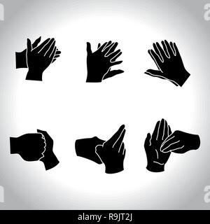 Positions des mains pour l'opération de lavage, vector illustration Illustration de Vecteur