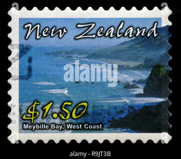 Timbre-poste de la Nouvelle-Zélande dans les côtes série émise en 2002 Banque D'Images