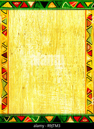 Grunge fond avec motifs traditionnels africains Banque D'Images