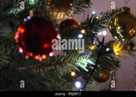 Arbre de Noël de macro shot Banque D'Images