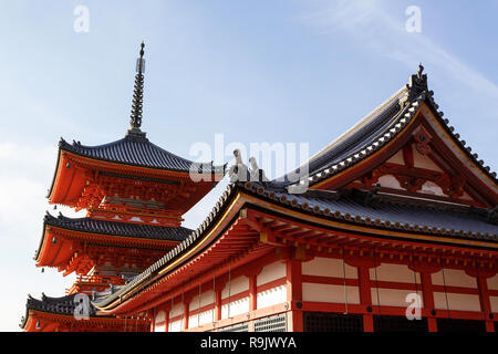 Pagode Sanjunoto, Sanju-no-à, paysage d'automne. Temple Kiyomizu-dera, temple bouddhiste Higashiyama, Kyoto, Japon Banque D'Images