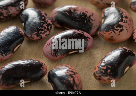 Grand scarlet runner beans close up Banque D'Images