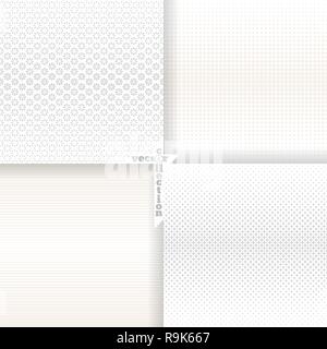 Jeu de vector pattern transparente. Résumé fond demi-teinte. Textures stylé et moderne. Répéter les grilles avec les formes géométriques de la taille différente. G Illustration de Vecteur