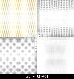 Jeu de vector pattern transparente. Résumé fond demi-teinte. Textures stylé et moderne. Répéter les grilles avec les formes géométriques de la taille différente. G Illustration de Vecteur