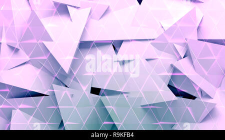 Abstract pattern numérique, texture de fond polygonal, illustration 3D render Banque D'Images